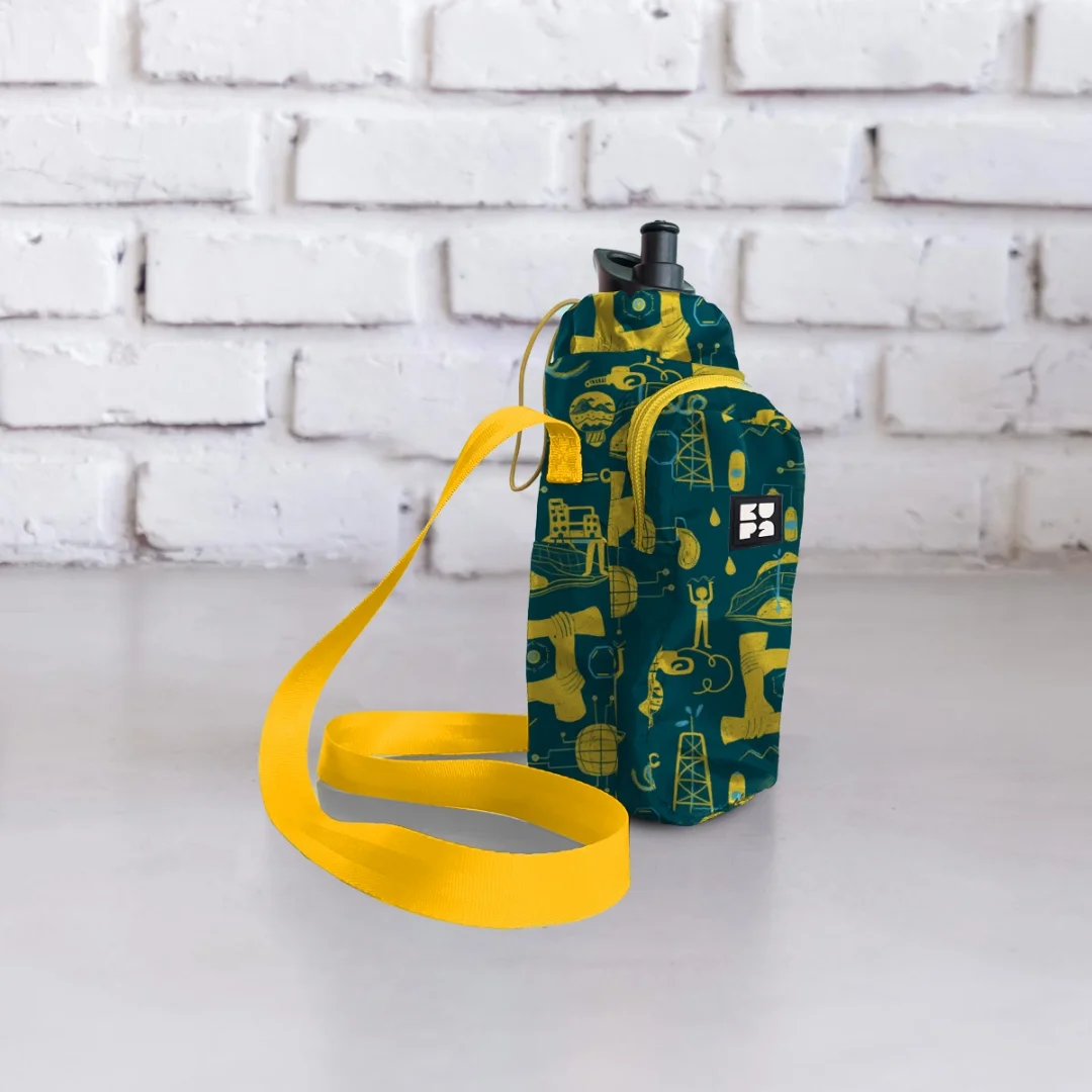 Porta termo Lloró turquesa estampado total